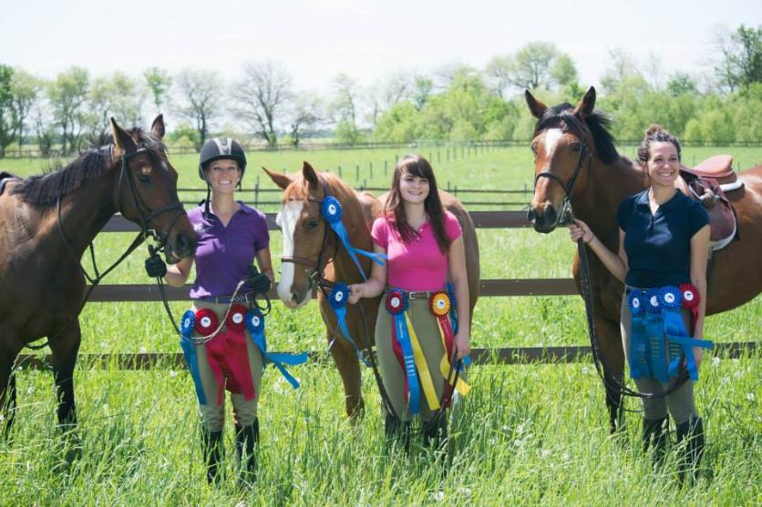 Lexi and Goliath's Boy - 8th place in Hunter over Fences - Youth Charity Horse Show 2012. (with Amy - Left)